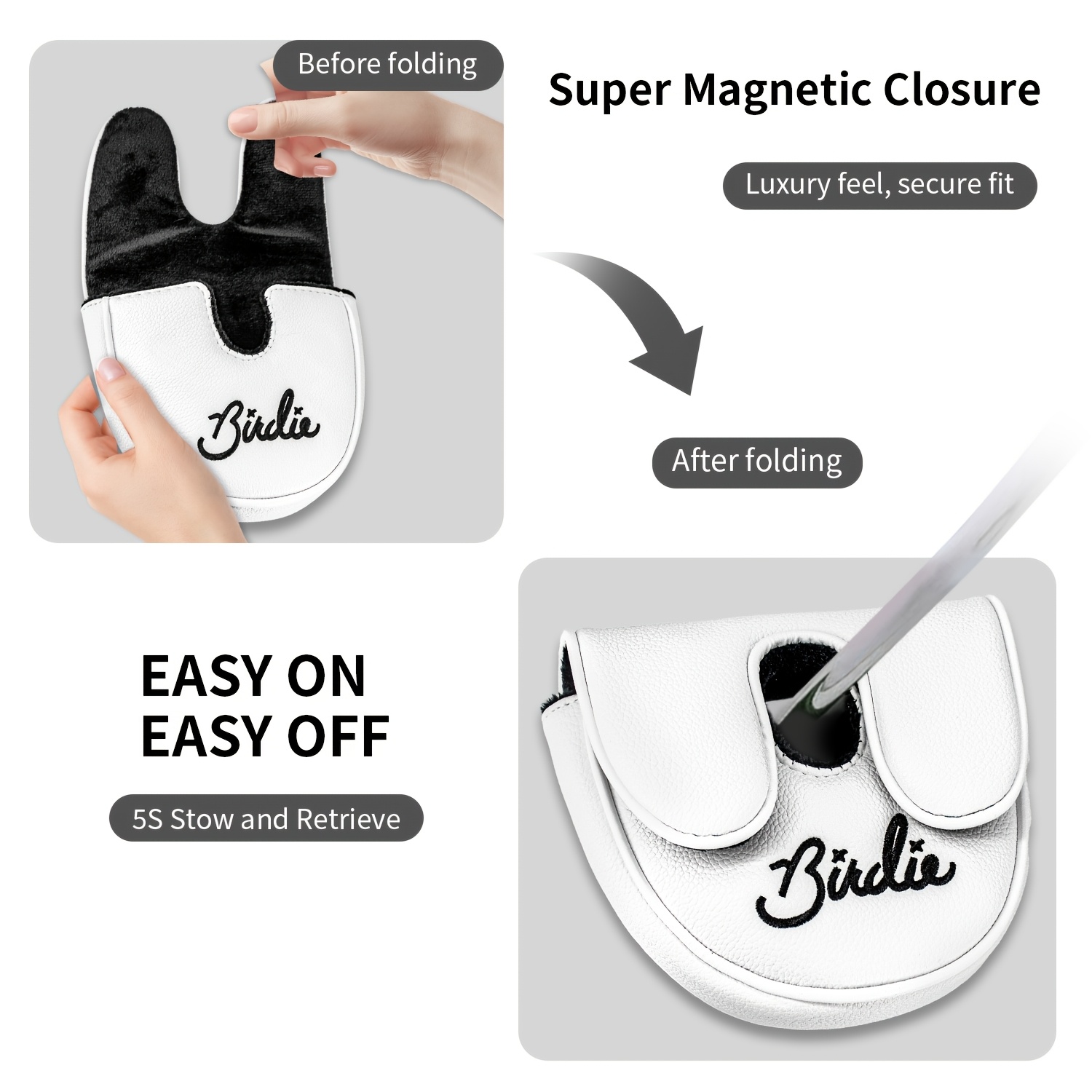 1pc White Parrot Embroidery Ma - Golf Putter recension och pris