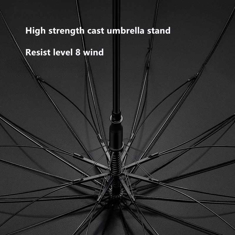 Automatic Wooden Handle Umbrel - Golf Umbrella recension och pris