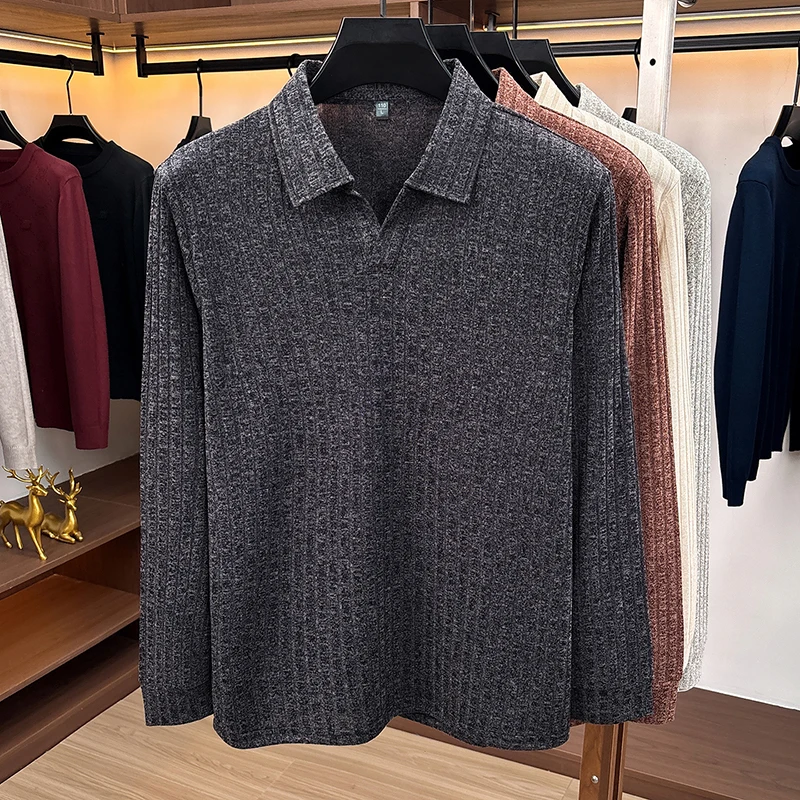 Men Polo Collar V‑Neck Knit Sw - Golf Tees recension och pris