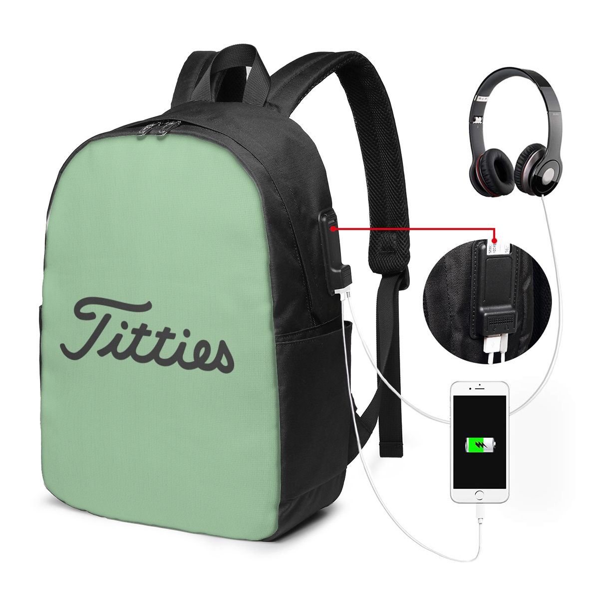 Titties Golf Ball Backpack Tra - Golf Bag recension och pris