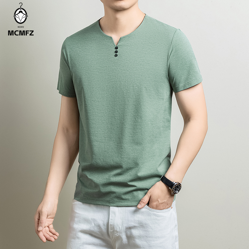 Mens Basic Henley T Shirt Comf - Golf Tees recension och pris