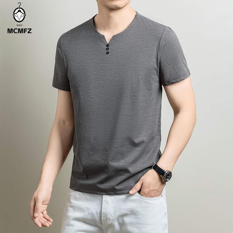 Mens Basic Henley T Shirt Comf - Golf Tees recension och pris